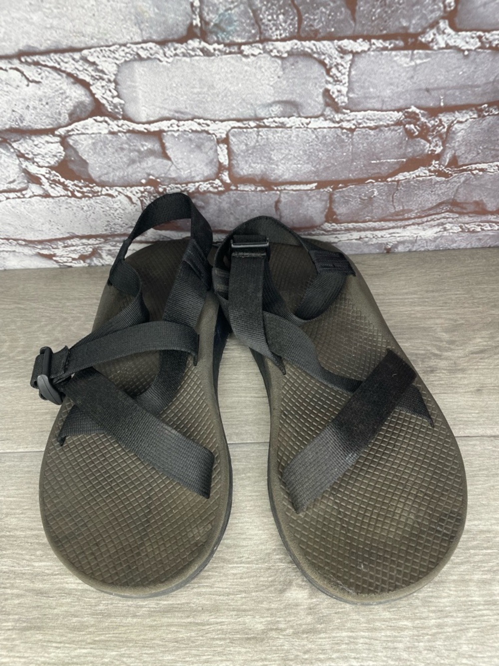 Chaco Cloud Black Nylon Adjustable Strap Hiking River Sandals Men Sz 11M US/44EU